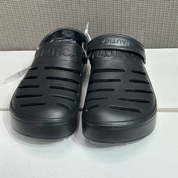 Nautica Mens River Edge Slip-On Clogs Size 12 Black - Picture 2 of 8